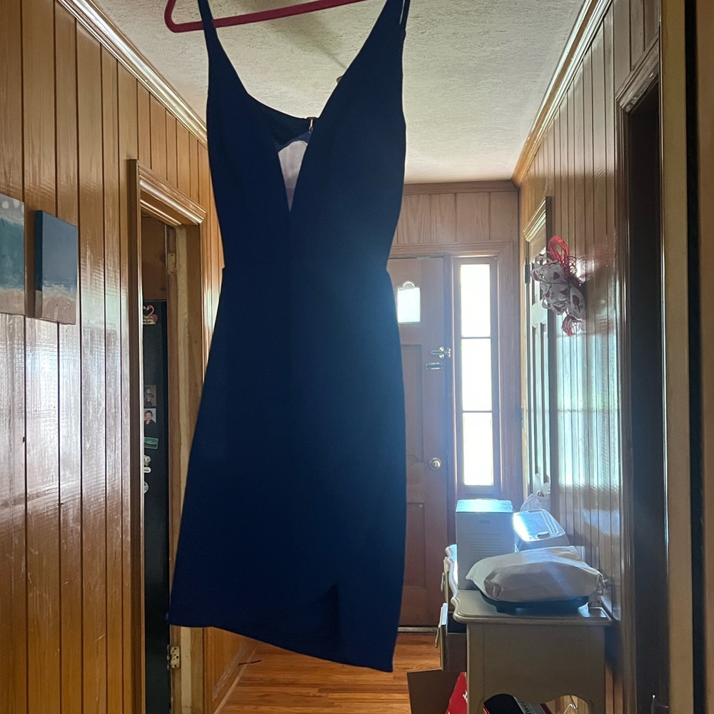 Elegant Blue Sleeveless Dress